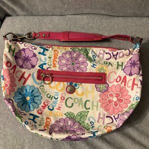 Coach Canvas Summer Shoulder Bag.